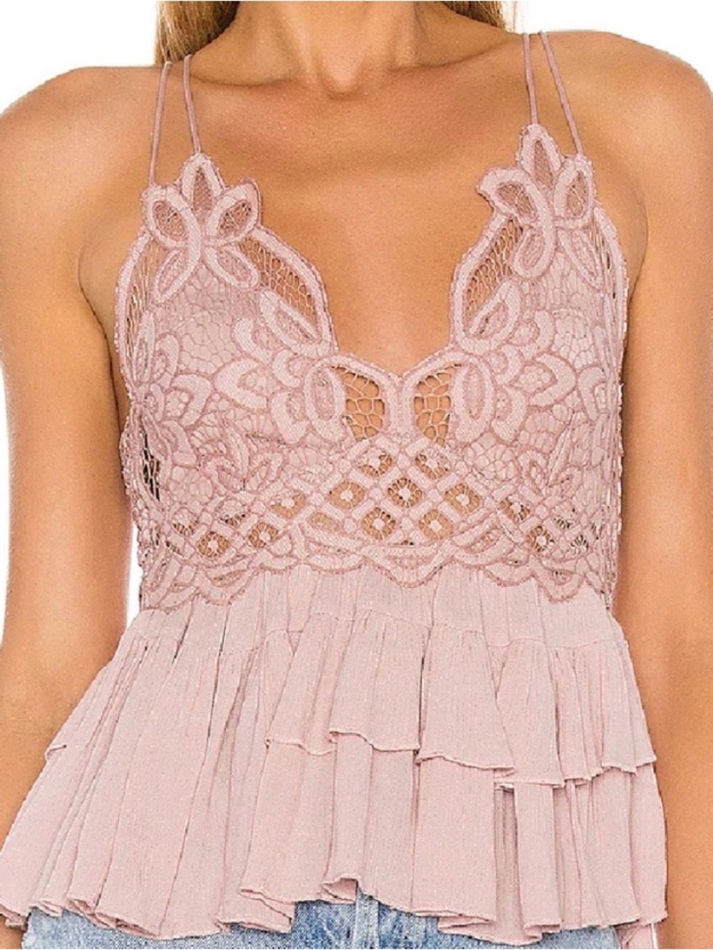 Free People Adella Cami Dusty Muave. NWT.